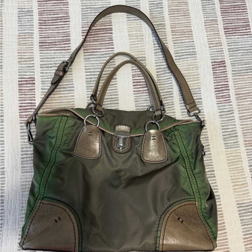 Prada Tessuto Nylon Tote Top Handle with strap